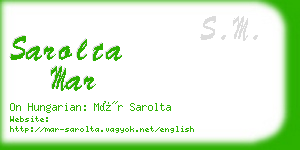 sarolta mar business card